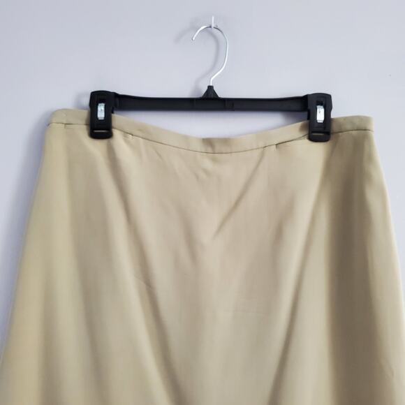 Liz Claiborne Collection Vintage Tan Silk Straight Pencil Skirt 16 - Picture 3 of 8